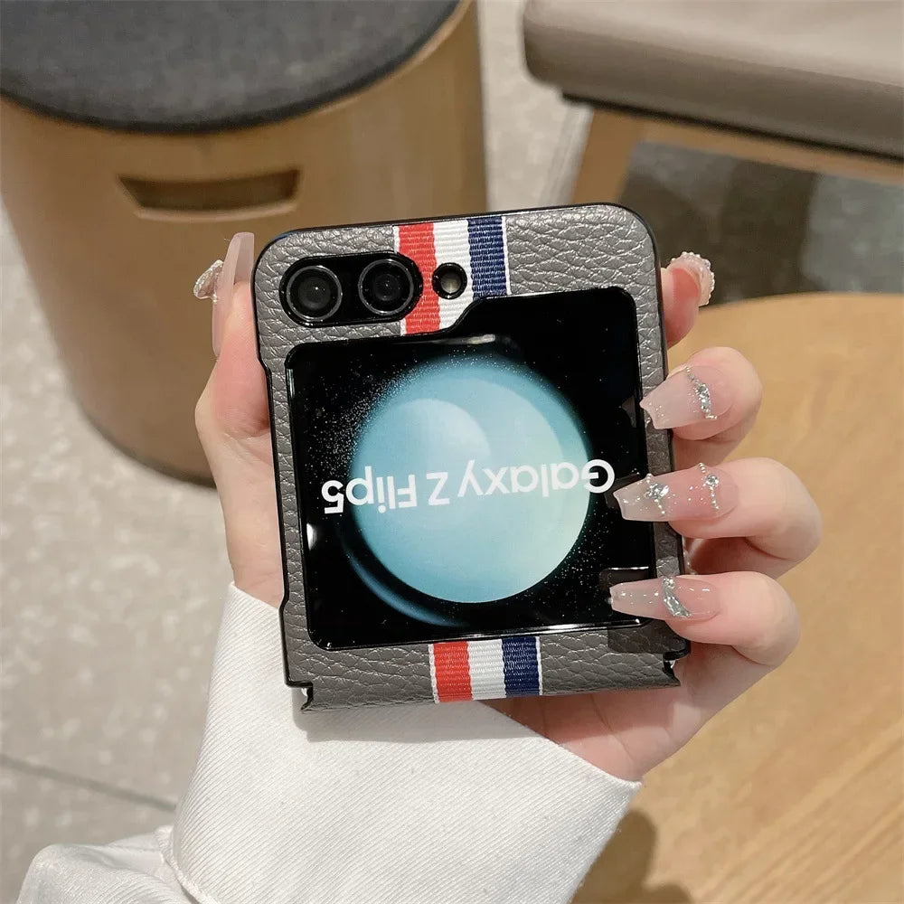 Litchi Leather Case for Samsung Galaxy Z Flip - Premium Mobile Phone Cases from Dressmycell.com - Just $22! Shop now at Dressmycell.com Litchi Leather Case for Samsung Galaxy Z Flip - Premium Mobile Phone Cases from Dressmycell.com - Just $22! Shop now at Dressmycell.com